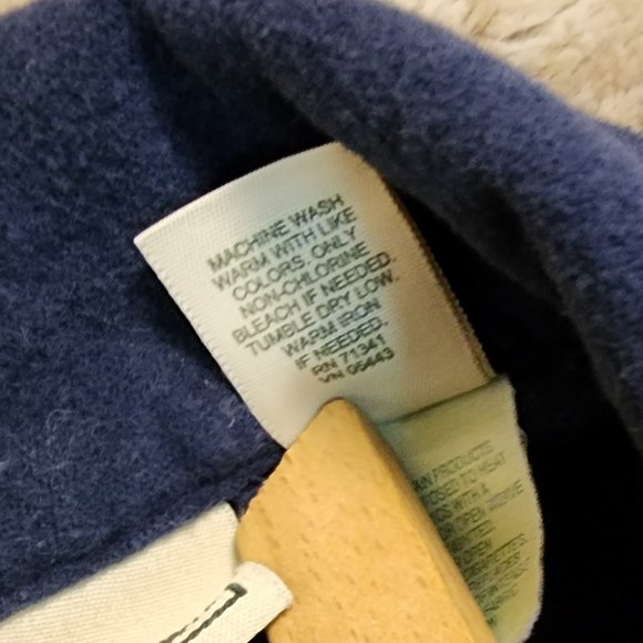 Men's sz M Navy Flannel Shawl Collar Tie Waist 44" Robe - SOFT & THICK - Picture 7 of 12